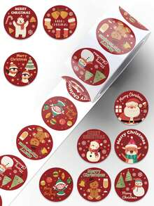 500/2500 Stücke Fröhliche Weihnachts Aufkleber für Kinder Laptops Sammelalbum Schreibwaren Geschenkbox Umschlag Siegelaufkleber Weihnachtsdekoration Geschenke Spielzeug