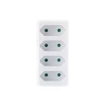 1/2pcs Universal 4-In-1 European Power Outlet Adapter, Compact Design, Suitable For Office, Kitchen, Living Room, White - EU E Type Plug(220-240V) - View 4