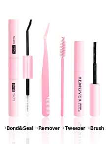 640 PCS Lash Cluster Kit, Lash Extension Kit, Individual Eyelash 30D+40D+50D,D-8-16MIX Cluster Eyelash Glue, Seal, Remover. - Multicolor - View 10