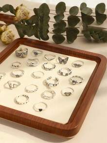 15 Peças Vintage Boêmio Lótus 15 Conjunto De Anéis - CG0166 - Visão 5
