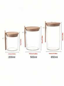 1个圆形谷物储物罐，带盖和密封圈，3种尺寸可选，塑料罐身+竹制盖子，防漏防潮，适合存放咖啡、茶叶、意面、面粉、糖、坚果、糖果、浴盐等——是整理厨房储藏室和台面的理想之选。 - 彩色 - 查看 11