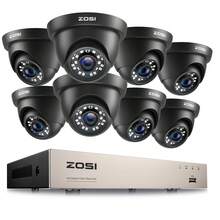 ZOSI 8CH 3K Lite H.265+ Security Camera System, 8pcs Wired 1080P Outdoor Indoor Weatherproof Dome Cameras, AI Human Vehicle Detection, 80ft Night Vision, 8 Channel CCTV DVR With NO Hard Drive - Xem 1