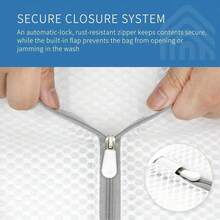 Reusable Honeycomb Mesh Laundry Bag, Suitable For Washing Underwear, Clothing, Jeans, Towels, And Socks In The Washing Machine. - White - View 3