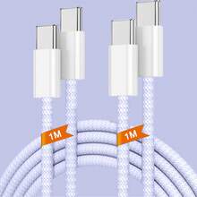 3.3英尺/6.6英尺 USB-C 转 USB-C 数据线，60W Type-C 充电器，C 转 C 充电线，兼容 Apple 16/16 Pro Max/15 Plus/15 Pro Max，Galaxy S25/S24/S23/Note 20， - 彩色 - 查看 25