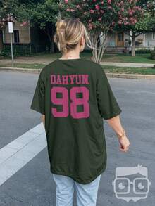 Twice Kpop Dahyun 98 Members T-Shirt Ref 2358 VEST NERD - Verde militar - Ver 6
