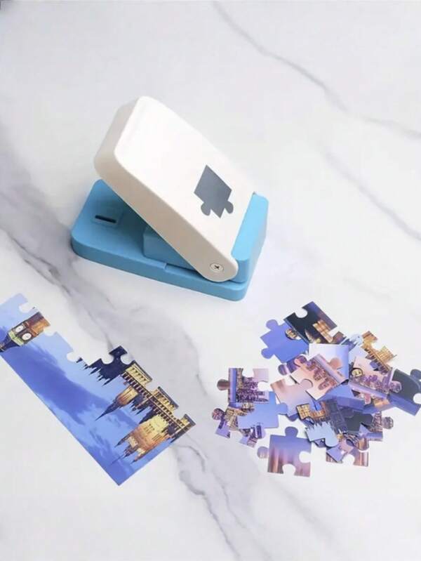 DIY Puzzle Cutter - Easy-To-Use Plastic Puzzle Maker For Photo Cards & Scrapbooking, No Battery Needed, Perfect For Home Crafting And Party Decorations, Party Crafting Tool | Modern Puzzle Cutter | Durable Plastic Cutter, Puzzle Making Supplies