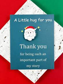 5 sztuk świątecznych kartek okolicznościowych z żywicy z kieszonką Embrace, kartki z podziękowaniami, wyrażające wdzięczność za prezent z kartą