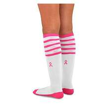 Breast Cancer Awareness Knee High Socks Women 3-Pack Pink/White - As Picture 687 - View 4