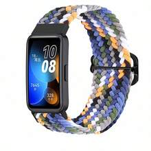 Nylon Sport Loop Uhrenarmband Ersatz Armband kompatibel mit Huawei Band 8/9/10 Smartwatch Zubehör Armband langanhaltend, leicht, verstellbar, weich, bequem, atmungsaktiv für Herren, Damen, Unisex Fitness Laufen