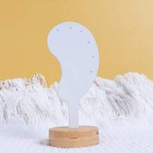 1pc Microfiber Plush Ear Shaped Earring Mannequin Display Stand, Earring Stud Jewelry Display Props, Jewelry Storage Display Stand Jewelry Towers Organizer And Showcase Rack For Accessories(Black And White Are Not Velvet)