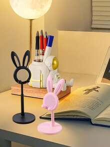 1个可调节可折叠兔子造型ABS塑料铝合金手机/平板电脑支架，适用于婚礼、生日、家居、办公室装饰，兼容多种手机，生日礼物、送给家人、朋友、万圣节礼物、教师礼物 - 彩色 - 查看 9