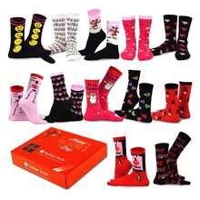 Valentine's Day Socks For Women 12-Pair Gift Box - Heart Crew Socks - Novelty Holiday Stocking Stuffers - Women's Socks 9-11 - 如圖693 - 查看 1