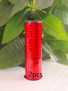 1 rollo, 100 yardas de cinta rizada para el cabello, cinta metálica para globos, cinta para envolver regalos, línea de globos, cinta brillante para envoltura, manualidades, San Valentín, cumpleaños, boda, decoración de fiestas, cinta para ramos, papel de envoltura de flores, suministros de manualidades, telas, materiales hechos a mano para ramos de bodas - Multicolor - Ver 22