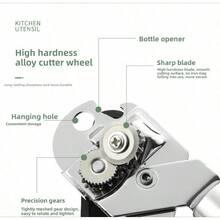 1PC, Ultimate Multifunctional Opener, Professional Grade Stainless Steel Can & Bottle Opener, Easy-Clean Design, Life Tools & Kitchenware Must-Haves For Efficient Meal Prep - Black-1PC - View 8