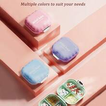 1 件迷你便携式药盒，防水每周药物整理盒，7 天 3 次隔层 - 彩色 - 查看 6