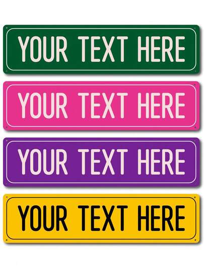 1pc Personalized Custom Metal Street Sign Vintage Custom Street Metal Signs Custom Street Road Signs Metal Signs Arrows Outdoor Text Signs Custom Gifts 16X4 Inch,Customized Signs & Plaques,Home Refresh