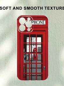 Fashionable And Popular Red Telephone Booth Pattern Premium Soft Protective Phone Case Suitable For Compatible With Samsung Galaxy S21/22/23/24/25 Ultra/FE+,A73/72/71/55/54/53/52/51/35/34/33/25/24/22/16/15/14/13/12,As Well As,Phone17,17Air,17pro,17pro Max,16, 15, 14, 13, 12, 11, PRO MAX, Is A Thoughtful Birthday Gift For Girlfriend, Boyfriend And Friends - 彩色 - 查看 8