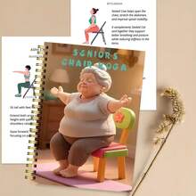 30-Day Chair Yoga Plan For Seniors - 50 Printable Exercises With Step-By-Step Guide, Charts & Motivational Tips - Gentle Chair Yoga For Seated Adults, 5.5x8.2in, Fitness Guide For Elderly, Easy-To-Read Text, Durable Paperback
