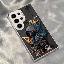 Funda de teléfono de color degradado dura y robusta de anime plateado para chicos geniales, adecuada para Samsung Galaxy S25 S24 S23 S22 S21 S20 S30 Ultra FE Plus 5G Note 20 S25Ultra S24Ultra S23Ultra S22Ultra S21Ultra, accesorios de smartphone lindos y a la moda, funda protectora, bolsa de teléfono, última sensación colorida y plateada esmerilada. - Mezcla de colores - Ver 5