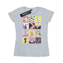 Disney Womens/Ladies Tinkerbell Squares Cotton TShirt (Sports Grey) - Grey - View 2