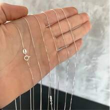 Venetian Chain V12 925 Silver Unisex 45 To 80cm Thin Necklace Or Bracelet - 銀色 - 查看 4