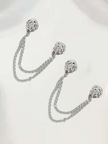 6pcs Adjustable Sleeve Cuff Fastener, Waist Cincher T-Shirt Shortener, Jeans Hem Clips, Multi-Functional No-Sew Button Clips For Pants, Sleeves, Skirts And Dresses (3 Colors Available) (1/24/6pcs) Optional