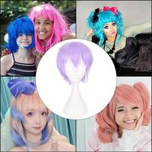 Heat Resistant Chemical Fiber Wigs Daily Wear Women Wigs Sweet Cute Wigs Prom Party Wigs Natural Hair - 黑色 - 查看 7