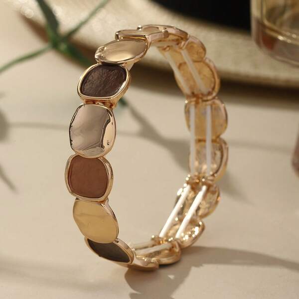 SophiaXuan 1 Stück Boho-elegantes Armband aus Zinklegierung in quadratischer Form für Frauen, geeignet für den täglichen Gebrauch, Geschenk zum Valentinstag, Muttertag