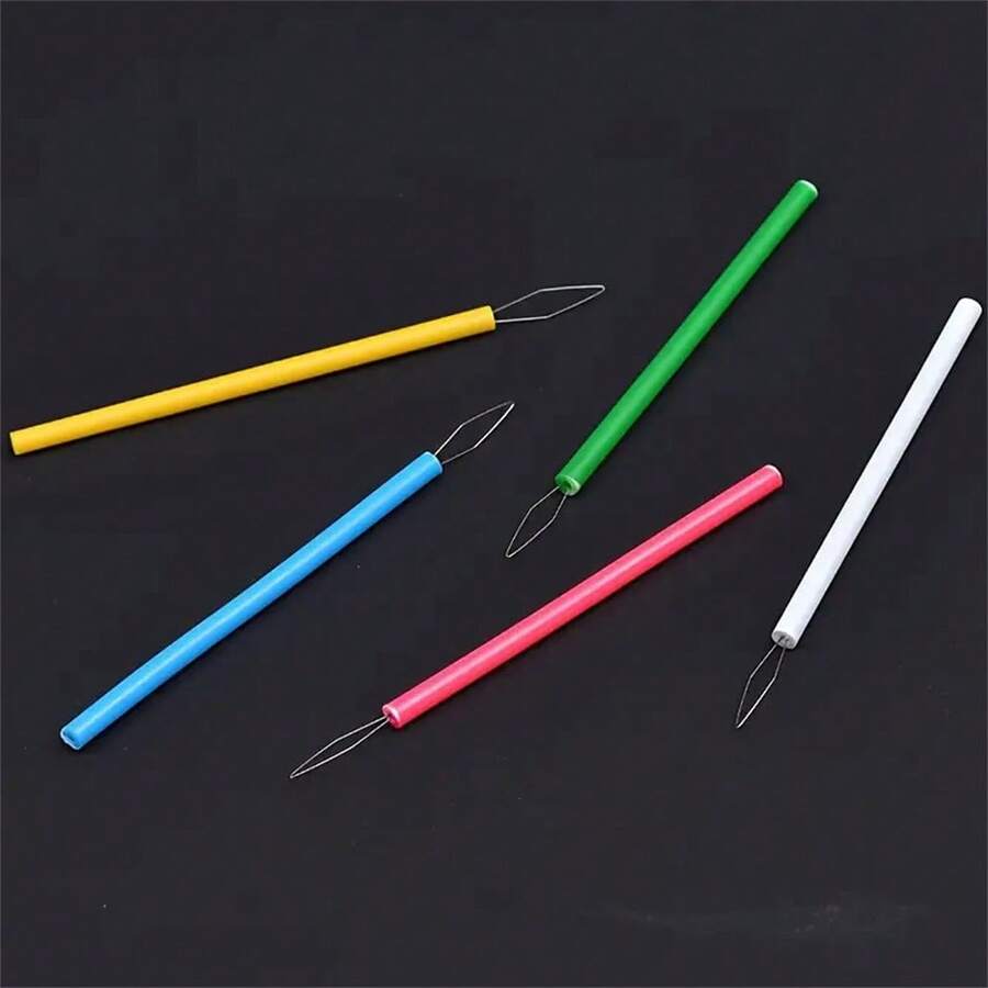 3/6/10件塑料穿针器 - 缝纫机穿线器、串珠工具、DIY工艺配件、老年人辅助装置