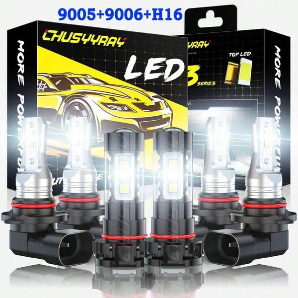 For Dodge Journey 2010-2019 6x New Combo LED Headlights High Low Beam Fog Lights