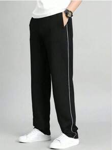 Men's Tactel Adjustable Sports Pants With 3 Pockets - Black - View 6