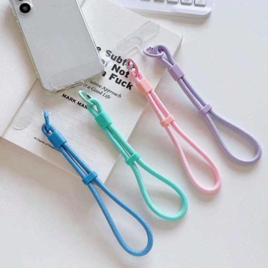 1 Stück einfacher und verstellbarer kurzer Handgelenk-Sicherungskette mit Schloss, Handykette zum Verlust- und Fallschutz