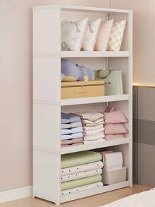 1个带盖防尘储物柜，可作衣柜、书架、收纳架，节省空间，坚固时尚，易于组装和拆卸，便携，适用于客厅、卧室、玄关、办公室、家庭，多层收纳，节日礼物、情人节礼物、儿童礼物 - 彩色 - 查看 14