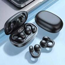 New Wireless Bone Conduction Headphones Bluetooth Earphones Sports Earbuds Earring Ear Hook With Mic Flip Headset Apply To Smartphones