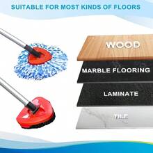 O Cedar 8 Pack Spin Mop RinseClean 2 System, Microfiber Reusable Mop Refills, 6 Mop Heads+ 1 Mop Base And 1 Scrub Brush Combo Set - 藍色 - 查看 8