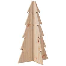 vidaXL Arbre de Noël en bois pour décoration 69,5cm bois massif de pin - Braun - Übersicht 4