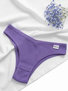 Bộ 3 chiếc quần lót nữ bằng cotton nguyên chất, kiểu dáng cạp chữ V, màu trơn, mềm mại. - Nhiều màu - Xem 6