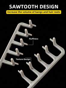 1/2/4pcs New All-In-One Volumizing Wide-Tooth Hair Comb - Fluffy Texture, Suitable For Men, Made Of ABS Plastic With Textured Handle, Suitable For All Hair Types, Great For Home, Back To School, Travel & Vacation - Multicolor - View 11