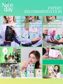 Niceday 60 peças/4 caixas, 155mm de uso diário, Absorventes Higiênicos de Artemísia, Absorventes Higiênicos Herbais, Absorventes Higiênicos Ultrafinos para Período, Absorventes Higiênicos Menstruais Super Macios, Contendo Ingredientes de Artemísia, Junça e Angélica, Aliviam a Dor Menstrual, Superfície de Algodão Orgânico, Não Irritante, Respirável e Seco, Alta Absorção, Sem Vazamento