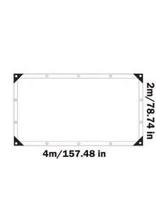 1pc Heavy Duty Transparent Polyester Waterproof Tarp With Grommets, Suitable For Home Porch, Greenhouse, Camping, Outdoor, Plants, Garden, Yard, Cat Litter, Firewood Pile, Patio Furniture, Dog House, With 1 Roll Tear-Resistant Rope - Transparent - View 13