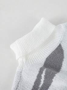 1pc Men's Knitted Sweater, Casual Outdoor Daily Commute Fashion Sports Versatile Street Style Loose Pullover, Autumn/Winter