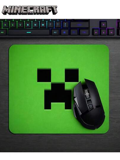 Minecraft 1 pezzo Tappetino per mouse, sottobicchiere, sottopentola, sottobicchiere termico, sottotastiera con bordo di alta qualità, design carino e creativo, autorizzato ufficialmente da Minecraft, adatto per studenti e lavoro da casa, regali di Natale e vacanze.