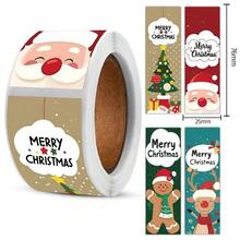 120pcs Christmas Stickers, 1in(Approx. 2.5cm)*2.99in Sticker Roll, Country Christmas Tree, Wreath, Reindeer, Truck Pattern Labels, Seals, Cards, Envelopes, 4 Designs, Suitable For Christmas Stickers, Card Making, Invitations, Gift Wrapping, Crafts, Christmas Party Decorations, Merry Christmas