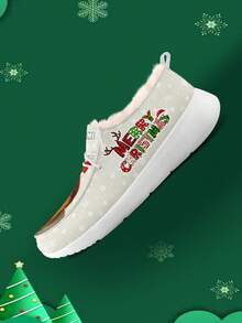 Women's Christmas Custom Fur-Lined Loafers, Custom Personalized Photo & Name Design, Warm Soft Slip-On Winter Shoes For Men & Women, Perfect Gift For Christmas