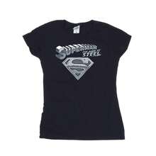 DC Comics Damen/Frauen Superman The Man Of Steel Baumwoll T-Shirt (Navy Blau) - Blau - Übersicht 2