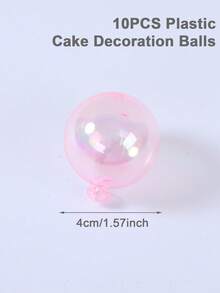 10 piezas de bolas de decoración de pastel transparentes y coloridas, bolas de deseos transparentes y coloridas para celebrar el cumpleaños, el nacimiento, el primer cumpleaños, decoración de cupcakes, decoración de pasteles DIY, perfectas para baby shower, revelación de género, boda, graduación, aniversario, decoración de pasteles, suministros para fiestas de cumpleaños, aniversario de boda y otras celebraciones