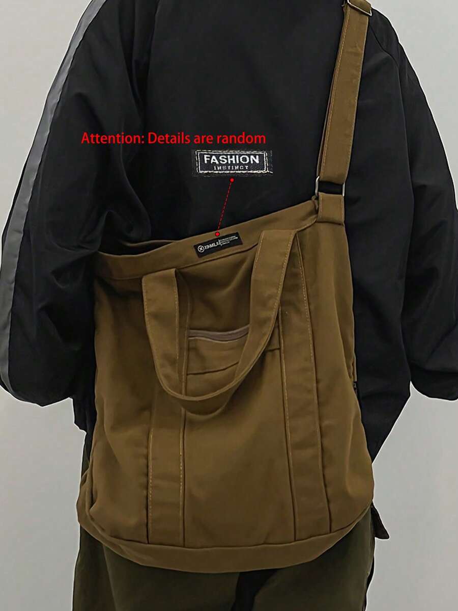 Túi vải Nhật Bản cổ điển, Túi xách đi làm thường ngày đa năng chéo chéo mới cho nam, Túi đeo vai màu trơn thời trang và cá tính - Nhiều màu - Xem 1