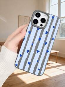 Heart-Shaped Printed Striped Mobile Phone Case, Made Of Anti-Drop, Shockproof, Scratch-Resistant Soft Material, Dirt-Resistant And Durable, Suitable For Teenagers Mobile Phone Case, Compatible With Iphone 17Promax/17Pro/17AIR/17/16Promax/16Pro/16Plus/16/15Promax/15Pro/15Plus/15/14Promax/14Pro/14Plus/14/13Promax/13Pro/13/12Promax/12Pro/12/11Promax/11Pro/11 - Màu vàng - Xem 7