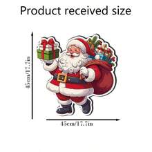 1pc Christmas Santa Claus, Reindeer & Sleigh Pattern Wall Sticker, Self-Adhesive PVC Material, Suitable For New Year, Spring Festival, Christmas, Thanksgiving, St. Patrick's Day And Other Holidays, Applicable To Party, Home, Living Room, Bedroom, Bathroom, Camping, House, Room, Garden, Kitchen And Other Scenarios, Suitable For Living Room, Bedroom, Dining Room, Bathroom, Study, Kitchen, Outdoor, Outdoor Garden And Other Room Decorations Wall Stickers Wall Decor Stickers Home Decor Christmas Decorations Christmas Decorations Home