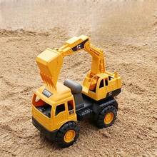 1 件建筑玩具系列套装，挖掘机、搅拌机、起重机、工程车辆、户外益智玩具套装，适合男孩和女孩的逼真玩具，生日、圣诞节、万圣节礼物